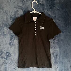 Nascar Roush Racing Black Casual Polo Shirt Womans Size Medium